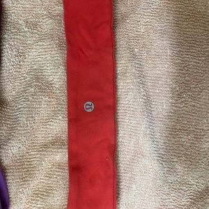 pinkish/red lulu lemon headband